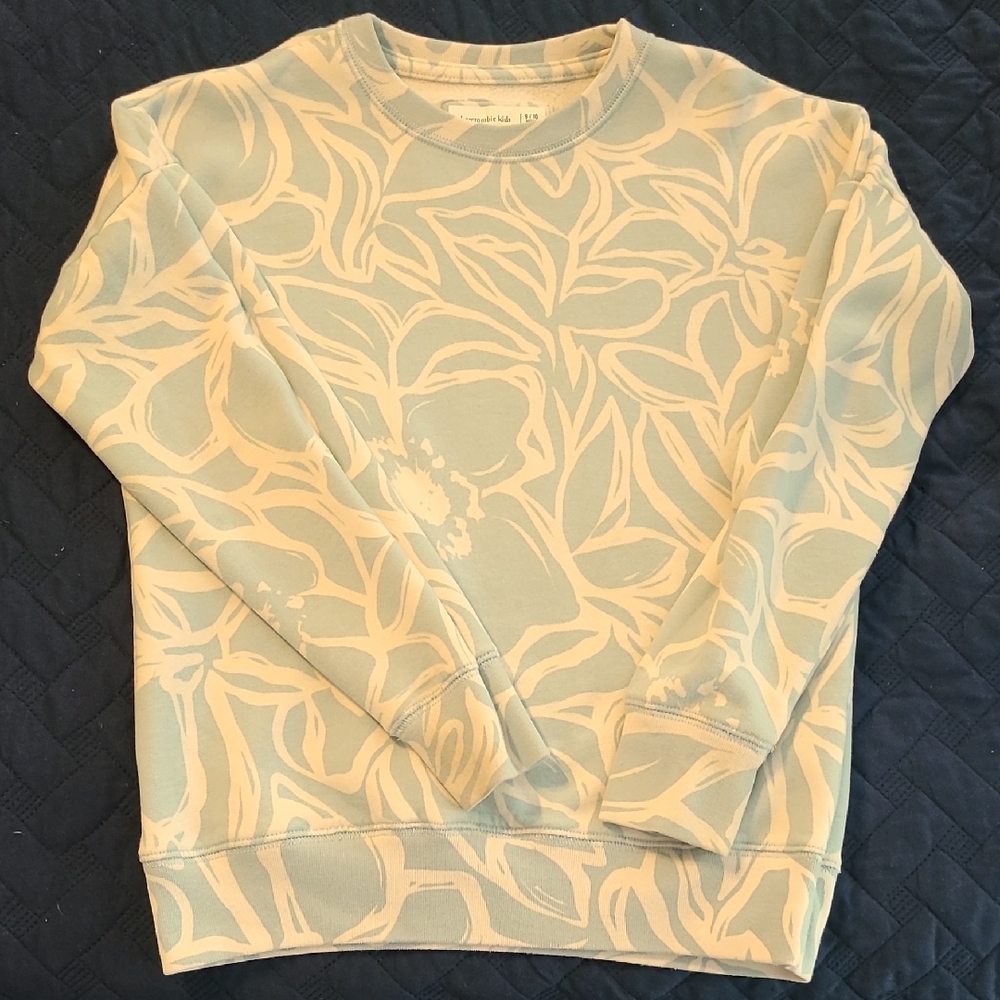 Abercrombie Kids Floral Sweater - Cream and Blue